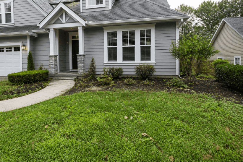 Property before Green Horizon landscaping concept work