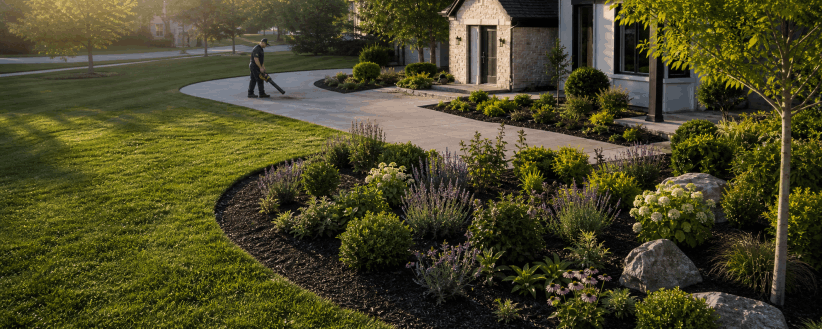 Completed landscape bed project